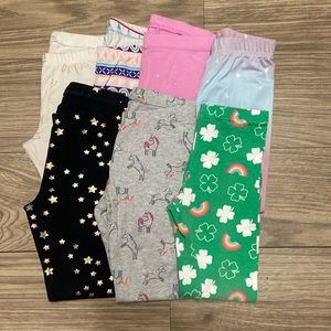 7 Piece Primarily Cat & Jack 5T girls legging bundle